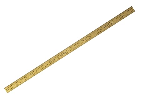 PEC Tools Flexible 12" x 300mm Ruler, Titanium Nitride Coating, Markings of 1/32", 1/64", 0.5mm & 1mm, Suitable for Engineers and Technicians Working Between Imperial and Metric Systems, Made in USA