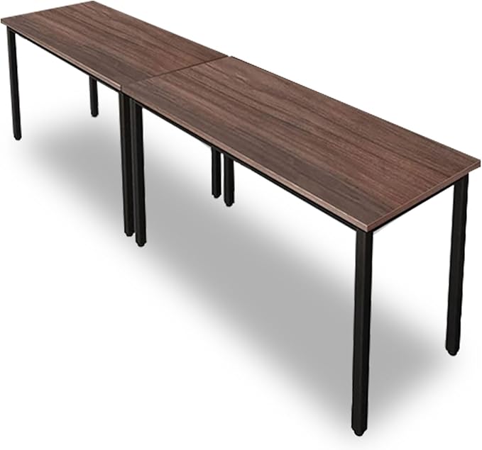Bonzy Home Conference Tables 8ft Office Computer Desk for Meeting Room Study Writing Printer Podcast Table for 4-8 People Rustic Walnut 2PCS 94.4"x23.6"x29.5"