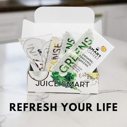 SMART Pressed Juice 1-Day Organic Juice Cleanse | Healthy Detox Program | Vegan Vanilla Protein, Green Juice, Beets Juice & Pineapple Chia Cleanse | High Fiber & Vegan