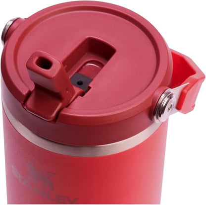 STANLEY IceFlow 2.0 Flip Straw Tumbler with Handle 30 oz | Twist On Lid and Flip Up Straw | Leak Resistant Water Bottle | Insulated Stainless Steel | BPA-Free | Chili Red