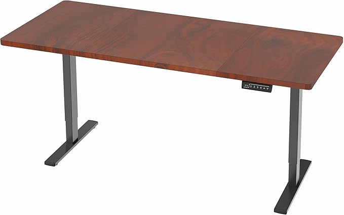 VIVO Electric 71 x 30 in Standing Desk, Memory Height Adjustment, 1B Series, Dark Walnut Top Black Frame, DESK-KIT-1B7D