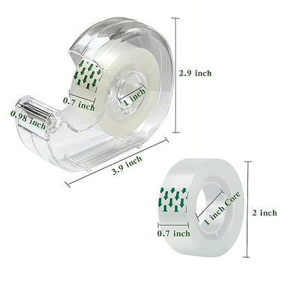 Transparent Tape 16 Rolls Clear Tape Tape Bulk for Office Supplies and School Supplies, Glossy Finish,3/4 in x 720 in 16 Dispensered Rolls