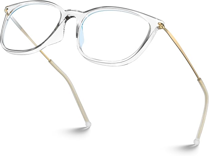 VISOONE Anti Slip TR90 Blue Light Blocking Glasses Size M Eyewear Frame with Anti Glare Eye Protection for Women GaeL