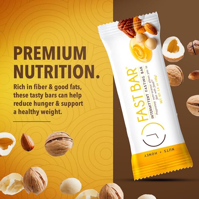 Prolon Fasting Bars | 5g Protein, 7g Fiber | Keto-Friendly, Gluten-Free, Dairy-Free, Plant-Based | Nutrition for Intermittent Fasting | Variety Pack | Nuts & Honey, Chocolate Chip, Coconut Macadamia (12 Count)