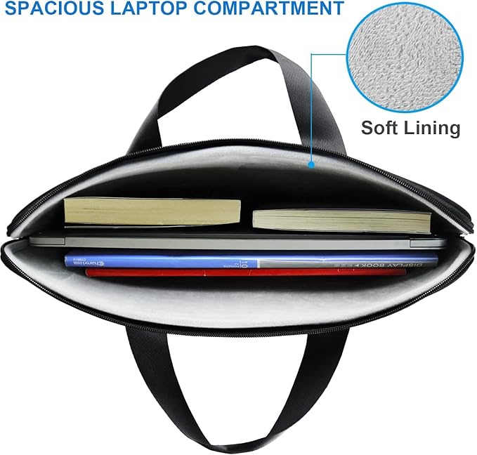 Laptop Sleeve Case 15.6 inch, Durable Travel Laptop Bag HandBag Shockproof Protective Computer Cover Carrying Bag Briefcase for 15" 15.6" HP Asus Acer Dell Lenovo Laptop Notebook Ultrabook, (Black)