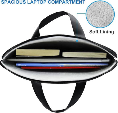 Laptop Sleeve Case 15.6 inch, Durable Travel Laptop Bag HandBag Shockproof Protective Computer Cover Carrying Bag Briefcase for 15" 15.6" HP Asus Acer Dell Lenovo Laptop Notebook Ultrabook, (Black)