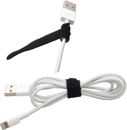 Reusable Cable Ties 1/2" x 8" for Cable Management and Organizing Cords - 30 Pack Bundled with 2 Bonus Cinch Straps (Blue)