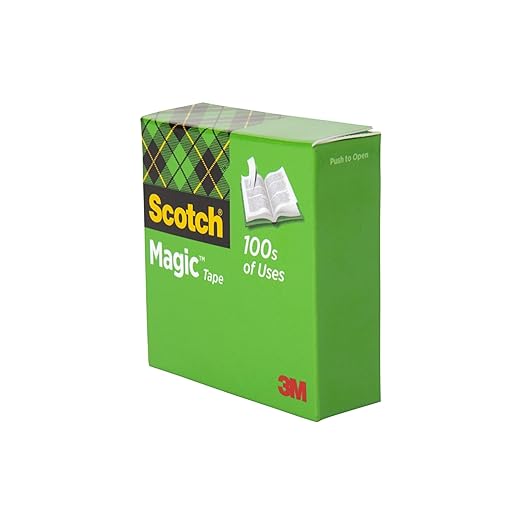 Scotch Magic Tape, Invisible, Home Office Supplies and School Supplies for College and Classrooms, 18 Refill Tape Rolls, Create Halloween Crafts