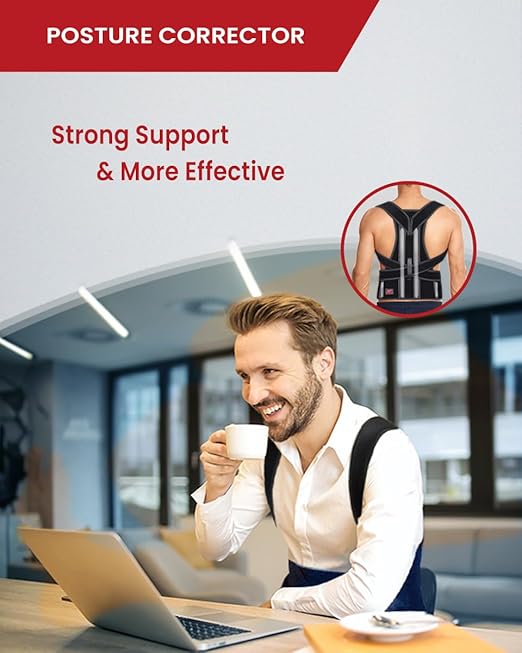 Hurmoya Back Brace Posture Corrector for Women and Men, Lower and Upper Back Pain Relief, Shoulder Straightener and Adjustable Full Back and Lumbar Support