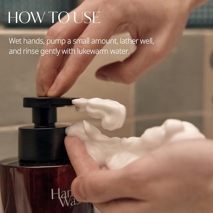 hetras. Perfume Bubble Hand Wash with Pump Dispenser 17.4 fl oz x 2 Pack | Hotel Wood - Luxurious Forest Scent | Hydrates & Cleanses Skin | Gentle & Mild Ingredients