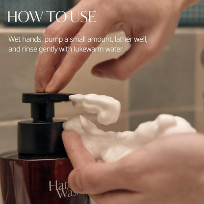 hetras. Perfume Bubble Hand Wash with Pump Dispenser 17.4 fl oz x 2 Pack | La Tulip Shower - Elegant Flowers Scent | Hydrates & Cleanses Skin | Gentle & Mild Ingredients