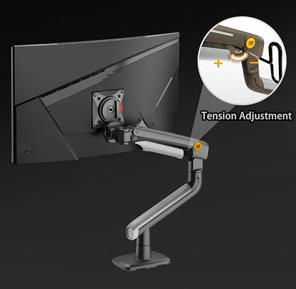 Gaming Monitor Arm for Flat/Ultrawide/Curved Monitors 27'' to 50 inch, Heavy Duty Monitor Mount Load up to 18 kg, VESA 75/100 mm J5