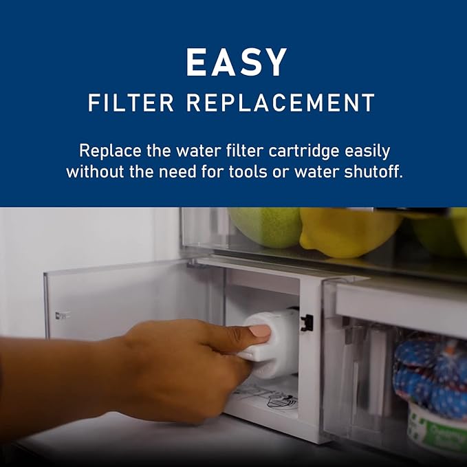 W10413645A Water Filter 2 Replacement, Compatible with EveryDrop Filter 2, Whirlpool EDR2RXD1, WHR2RXD1, Whirlpool WRF757SDHV, WRF767SDHZ, WRF767SDHV, WRFC9636RZ, 3 Pack