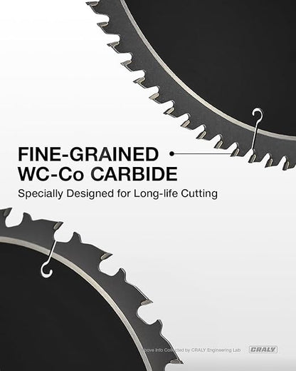 CRALY 12 Inch 40&80 Teeth General Purpose/Fine Finish Wood Cutting Circular Saw Blade, 1 Inch Arbor, for Table Saw & Miter Saw, Carbide Tipped, Thin Kerf, for Cutting Plywood, MDF, OSB, Laminated