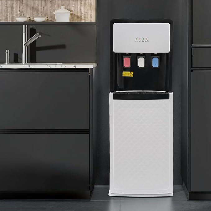 Water Coolers Water Dispenser Cold Hot Dispenser, Modern Powerful Electric Water Cooler Dispenser Bottom Loading for Home, Office, Gyms (White Bottom Load)