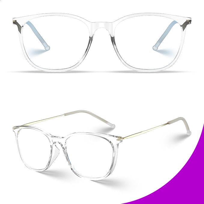 VISOONE Anti Slip TR90 Blue Light Blocking Glasses Size M Eyewear Frame with Anti Glare Eye Protection for Women GaeL