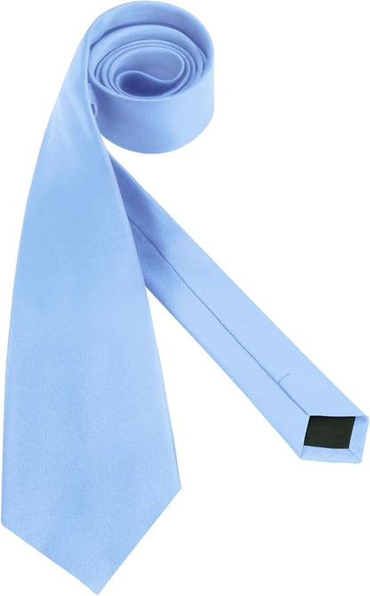 Men's Ties Solid Pure Color 3.15" (8CM) Necktie Plain Formal Business Wedding Black Ties For Men