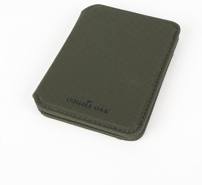CLOUD Wallet Slim Minimalist — Magnetic Closure, Lightweight Design, Quick Access Pull Tab - Top Grain Leather Front Pocket Wallet (Ripstop Moss)