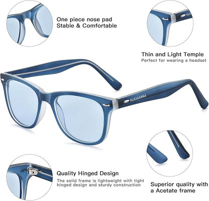 99.9% Blue Light Blocking Glasses For Men Women Anti-Fatigue Computer Gaming Sleep Glasses Reduce Eye Strain