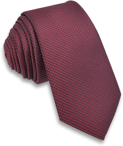Mens Solid Neckties,2.36'' Wide Slim Tie For Men With Gift Box