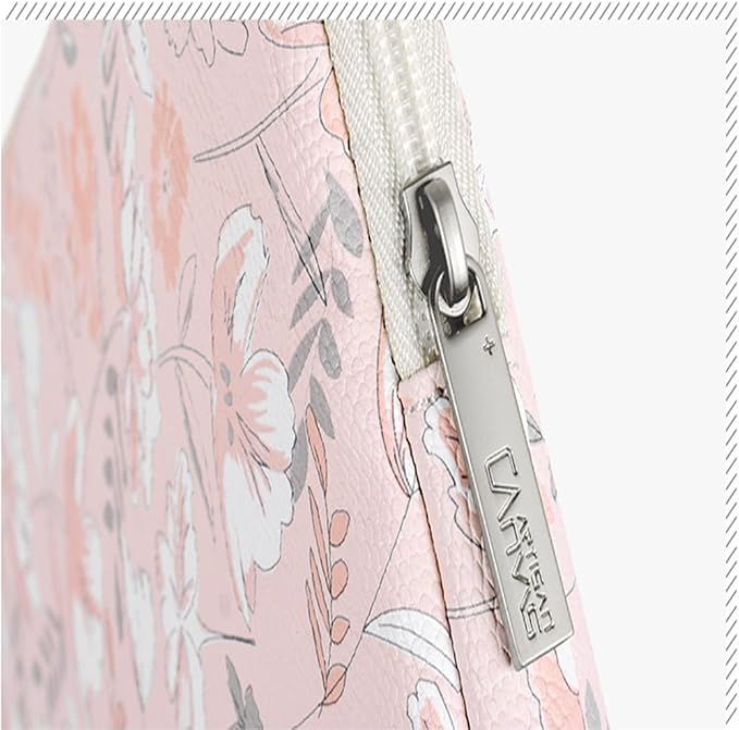 Laptop Sleeve 14 Inch,Waterproof Protective Notebook Case Briefcase Carrying Bag Compatible with MacBook,Acer,Asus, Dell,Lenovo,Microsoft,HP Laptop Cover (Pink Flowers, 15 inch)