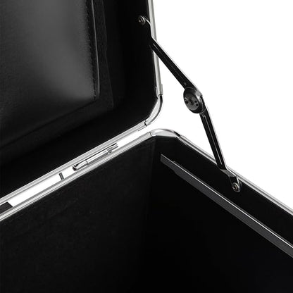 Portable Locking File Storage, Aluminum Alloy Document Box with Wheels Rolling File Storage Organizer Box Large Capacity Multifunctional Filing Cabinet with Security Code Lock for Office Home