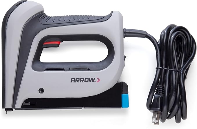 Arrow T50ACD Heavy Duty Corded Electric Staple Gun for Upholstery, Furniture, Office, Decorating, Fits 1/4", 5/16”, 3/8", or 1/2" Staples