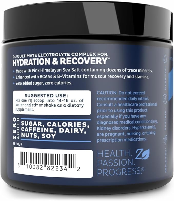 Zeal Electrolyte Powder - 90 Servings | Keto Electrolytes Powder | Zero Sugar, BCAAs, B-Vitamins | Potassium, Zinc, Magnesium | Hydration Powder Recovery Drink | Red White Blue Frozen Pop