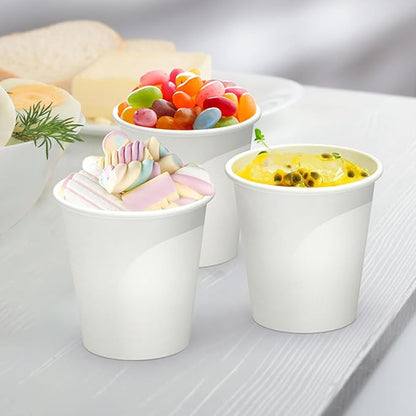 200 Count 3 oz Disposable Coffee Cups, Bathroom Mouthwash Cups, Leak-Free Food Safe Small Paper Mini Cup
