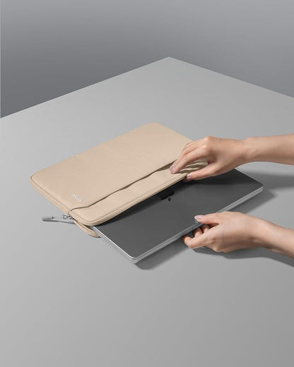 tomtoc Slim Laptop Sleeve Case for 13-inch New MacBook Air M4/A3420 M3/A3113 M2/A2681, M1/A2337 2025-2018, MacBook Pro M2/M1, Water-Resistant Protective Carrying Case with Accessories Pocket