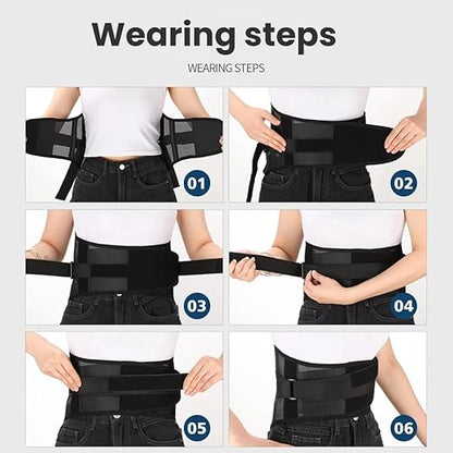 New Lower Back Brace for Men and Women, Lumbar Support with Adjustable Straps, Breathable & Heavy Duty, IV-Shaped Support for Sciatica Pain Relief, Posture Corrector for Rehabilitation, Work, Sports