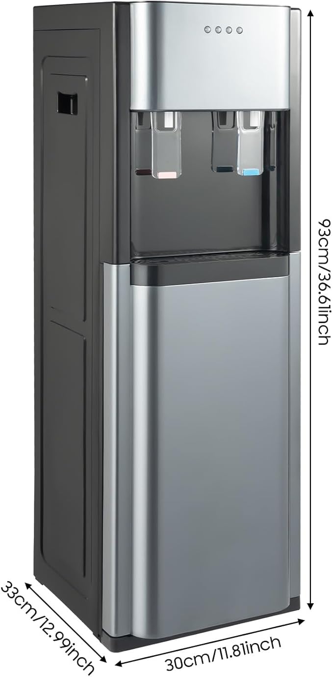 Bottom Loading Water Dispenser for 5 Gallon Bottles - Hot & Cold Water, Stainless Steel, Easy to Use for Home & Office