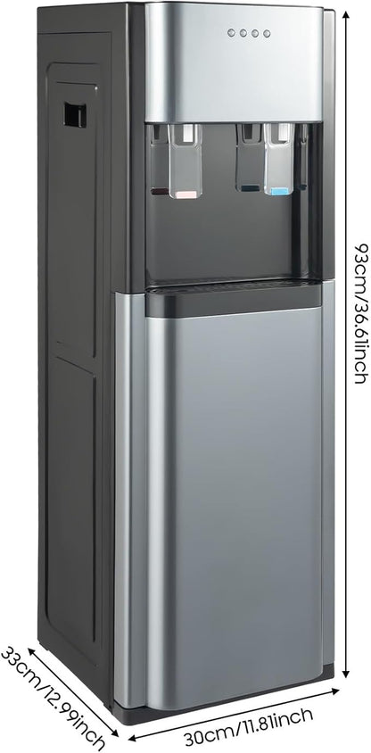 Bottom Loading Water Dispenser for 5 Gallon Bottles - Hot & Cold Water, Stainless Steel, Easy to Use for Home & Office