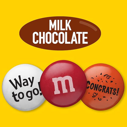 M&M’S WORLD Pre-Designed Congrats Milk Chocolate Candy - 5lbs of Bulk Candy in Resealable Pack for Congratulatory Gifts, Achievements, Party Favors, Client Thank You and Customer Appreciation