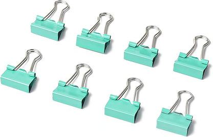 50 Pack Small Green Binder Clips 3/4 Inch (19 mm), Colored Little Paper Clamps, Tiny Mini Paper Clips for Office Home School Business 0.75"