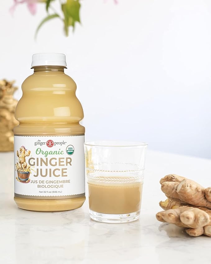 The Ginger People 99% Pure Organic Ginger Juice – Digestive Health, Premium Quality, 32 Fl Oz Bottle (Pack of 12)