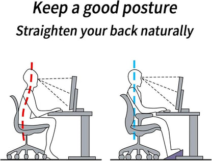 MyPlace Adjustable Height Foot Rest Under Desk at Work - 6 Height Sturdy Office Footrest - Added Heated Foot Mat - Non Slip Bottom - Straighten Back & Hip & Leg and Improve Posture…
