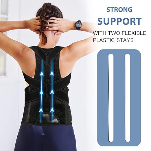 Back Brace Posture Corrector for Women and Men - Adjustable Posture Back Brace for Upper and Lower Back Pain Relief - Improve Back Posture and Lumbar Support,Small(Waist:24-29 Inches)