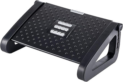 Under Desk Foot Stool Adjustable Height Ergonomic Desk Foot Rest with Anti Slip Design for Home Office Study Room Plastic Material