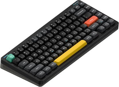 nuphy Halo75 V2 Mechancial Gaming Kyeboard,75% Wireless Hot Swappable Bluetooth Keyboard,83 Kyes RGB Backlit Keyboard,Support Bluetooth/2.4GHz/USB-C (Black, Mint (37gf))