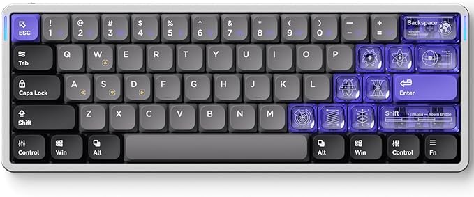 nuphy Air60 HE Wired Magnetic Gaming Keyboard,61 Keys Rapid Trigger,60% Compact,Actuation Point Adjustable, 8K Hz Polling Rate,Hall Effect Keyboard Low-Profile Magnetic Jade Switch