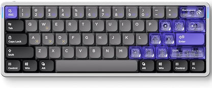 nuphy Air60 HE Wired Magnetic Gaming Keyboard,61 Keys Rapid Trigger,60% Compact,Actuation Point Adjustable, 8K Hz Polling Rate,Hall Effect Keyboard Low-Profile Magnetic Jade Switch