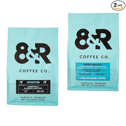 Bean Box Nashville Coffee Sampler, 2-Pack - Roasted by 8th & Roast Co., Gourmet Arabica Coffee, Variety Pack - Whole Bean
