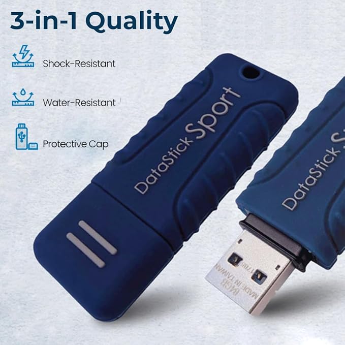 Water Resistant 32GB DataStick Sport by Centon, 5 Pack, USB 3.2 Gen1 Flash Drive Memory Stick for Storage and Backup