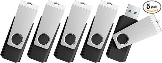 TOPESEL USB Flash Drives 5 Pack 64GB USB 3.0 Flash Drive, Thumb Drive Thumb Drive USB Flash Drive USB Memory Stick USB Memory Stick for PC laptops, Ta