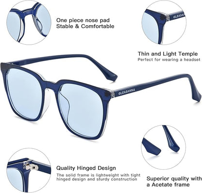 99.9% Blue Light Blocking Glasses For Men Women Anti-Fatigue Computer Gaming Sleep Glasses Reduce Eye Strain