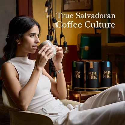 Bean of Fire El Salvador Pacamara Honey Ground Coffee – Medium Roast, Single Origin Specialty, Creamy & Nutty Cup (16 oz)