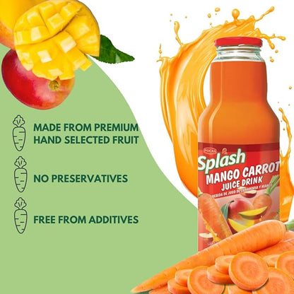 SPLASH Mango Carrot Juice Drink 532ml, 6 Pack