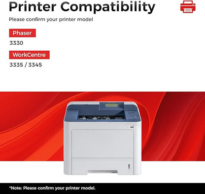 101R00555 Drum Unit (Not Toner) WorkCentre 3335 3345 Phaser 3330 Image-Drum High Capacity Black 1-Pack Replacement Compatible for Xerox WorkCentre 3335 3345 Phaser 3330 Laser Printer All-in-One Copier