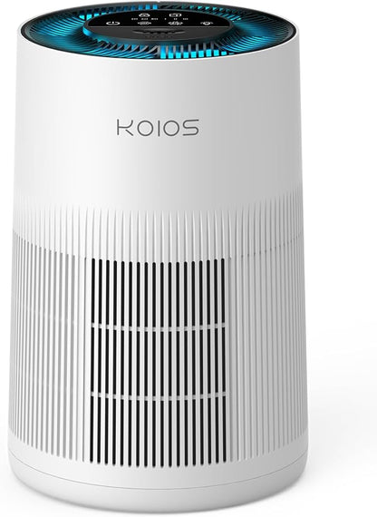 Air Purifiers for Home Large Room 1200ft², KOIOS H13 True HEPA Air Purifier for Bedroom with 7 Colorful Lights, Aromatherapy, Desktop Air Filter Cleaner for Smoke Dust Pollen Pets Dander Odor, AP2303